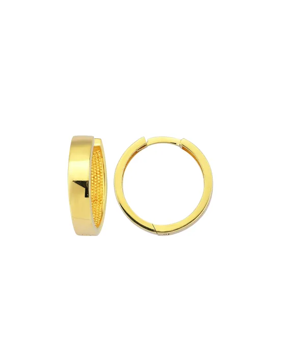 9CT Y/G FLAT HUGGIES 3mm/13mm